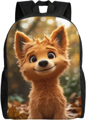 Fallen Leaves Puppy Backpack Waterproof Anti Theft Durable Light Laptop Bag Backpacks For Women Men Travel Gym Backpack