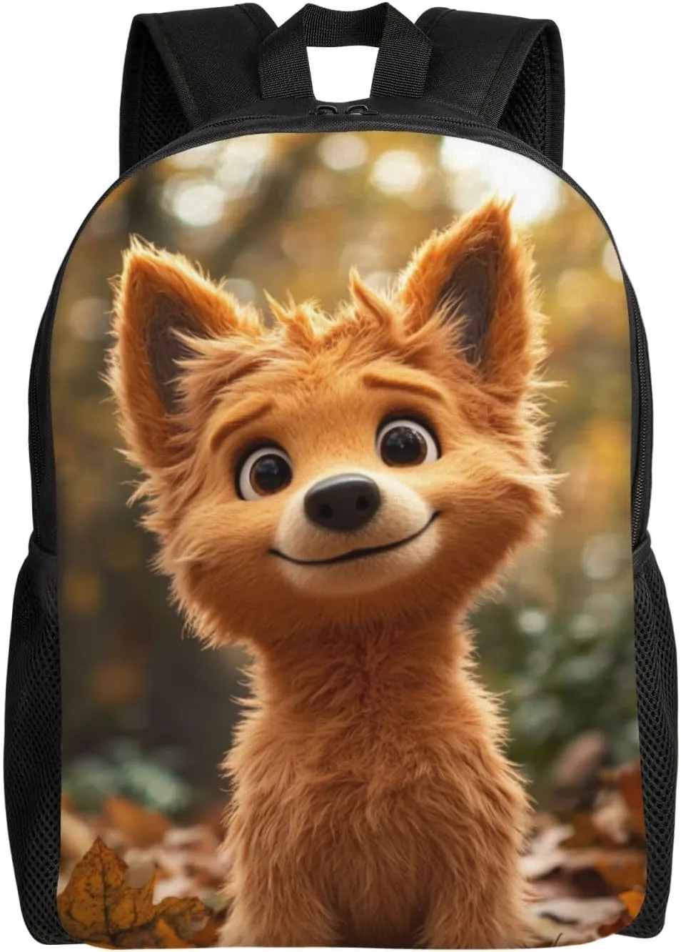 Fallen Leaves Puppy Backpack Waterproof Anti Theft Durable Light Laptop Bag Backpacks For Women Men Travel Gym Backpack