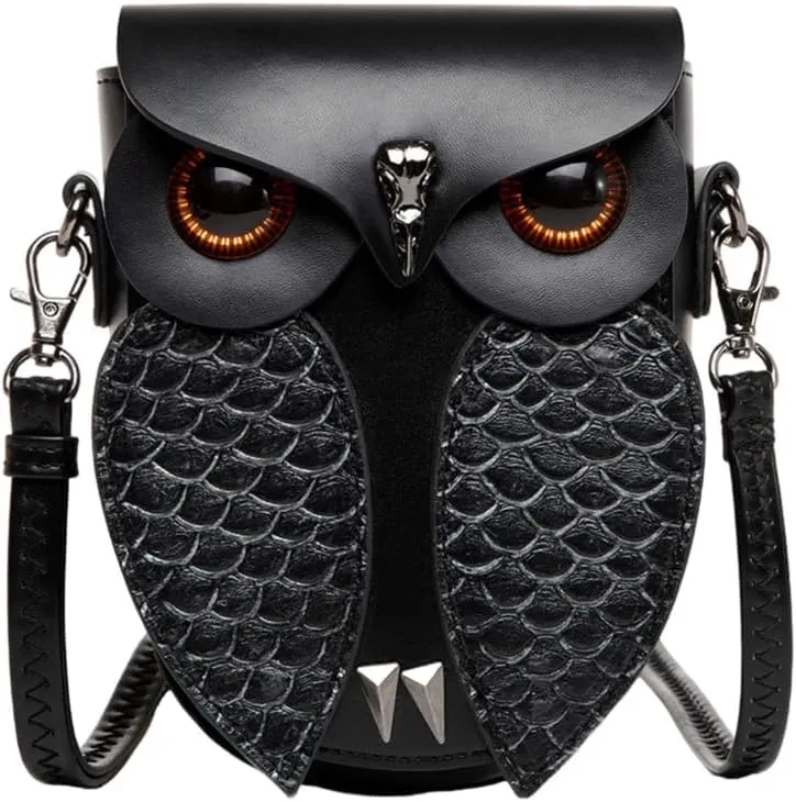 Fashionable PU Leather Crossbody Bag for Women Punk Style and Unique Shoulder Bags Retro Phone Purse Satchel