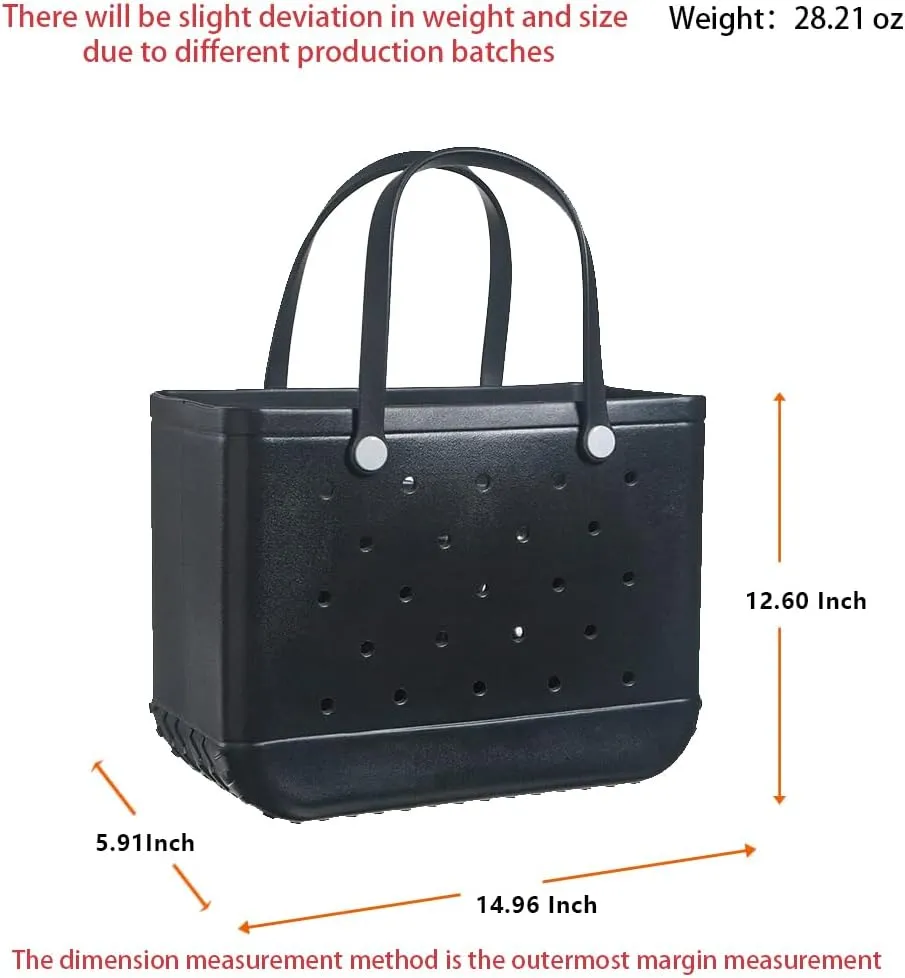 Fazhesici Beach Bag Waterproof Travel Tote Bag Washable Open Tote Bag for Beach Boat Pool Work