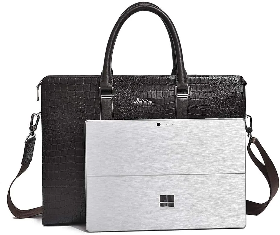 for Men Leather Laptop Messenger Shoulder Bag Handbags
