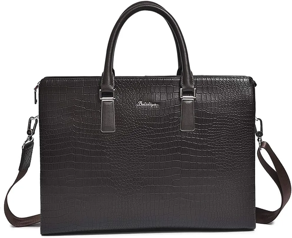 for Men Leather Laptop Messenger Shoulder Bag Handbags
