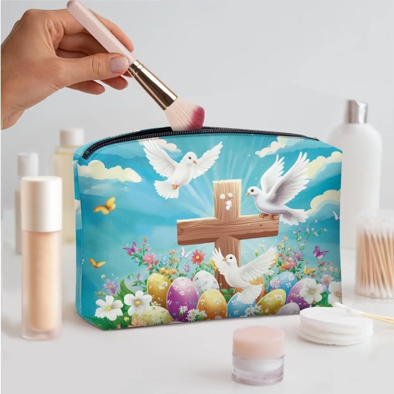 FOR U DESIGNS Easter's Day Bucket Bag Purses and Handbags Sets for Women Trendy Travel Shoulder Satchel Bag for Work