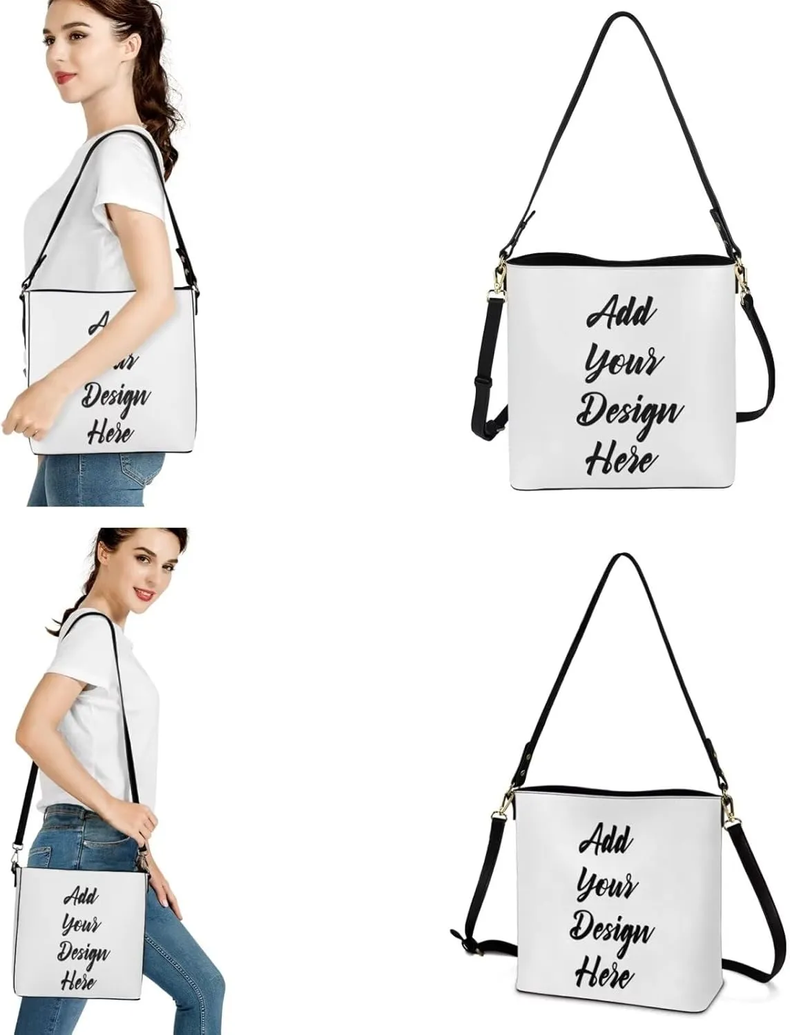 FOR U DESIGNS Easter's Day Bucket Bag Purses and Handbags Sets for Women Trendy Travel Shoulder Satchel Bag for Work