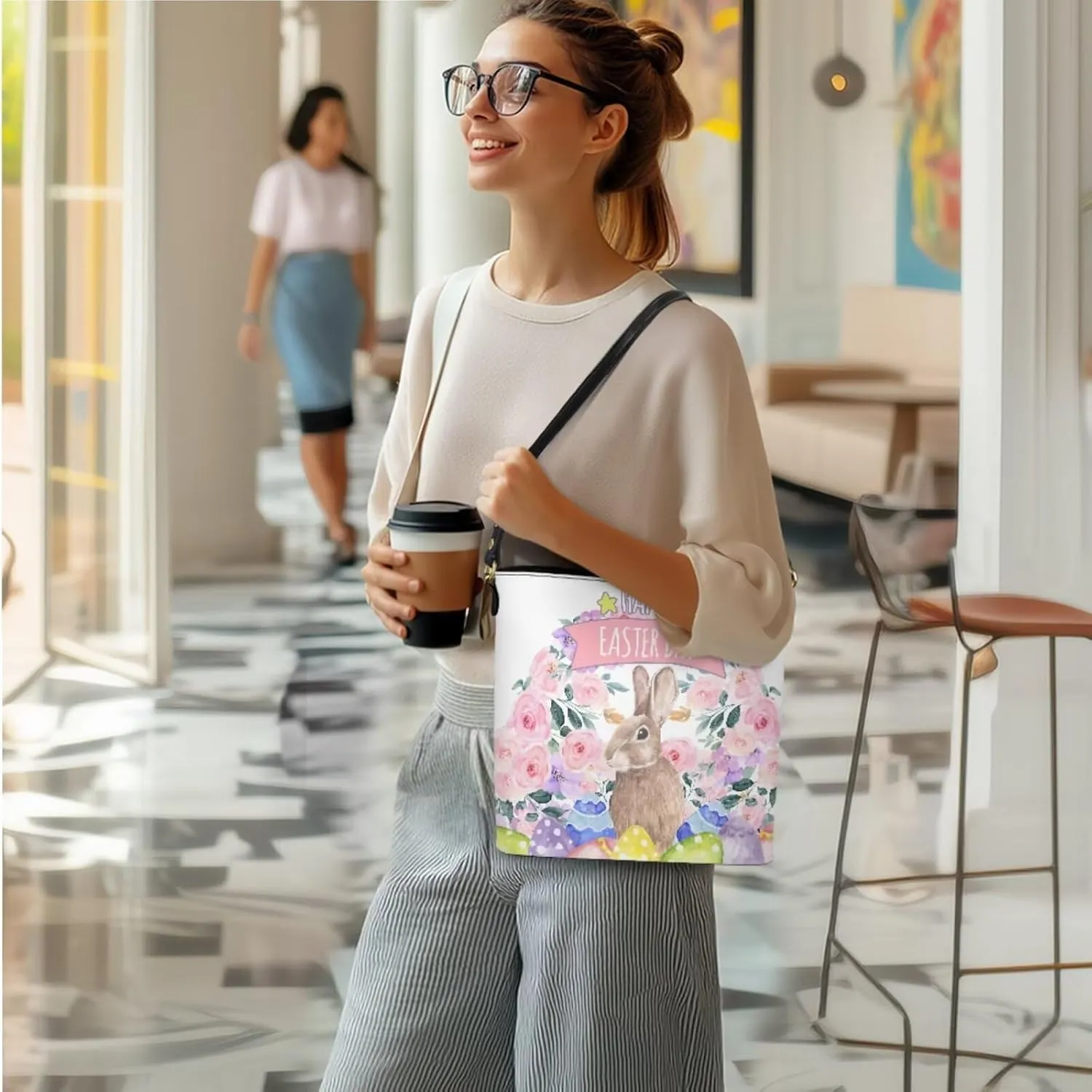 FOR U DESIGNS Easter's Day Bucket Bag Purses and Handbags Sets for Women Trendy Travel Shoulder Satchel Bag for Work