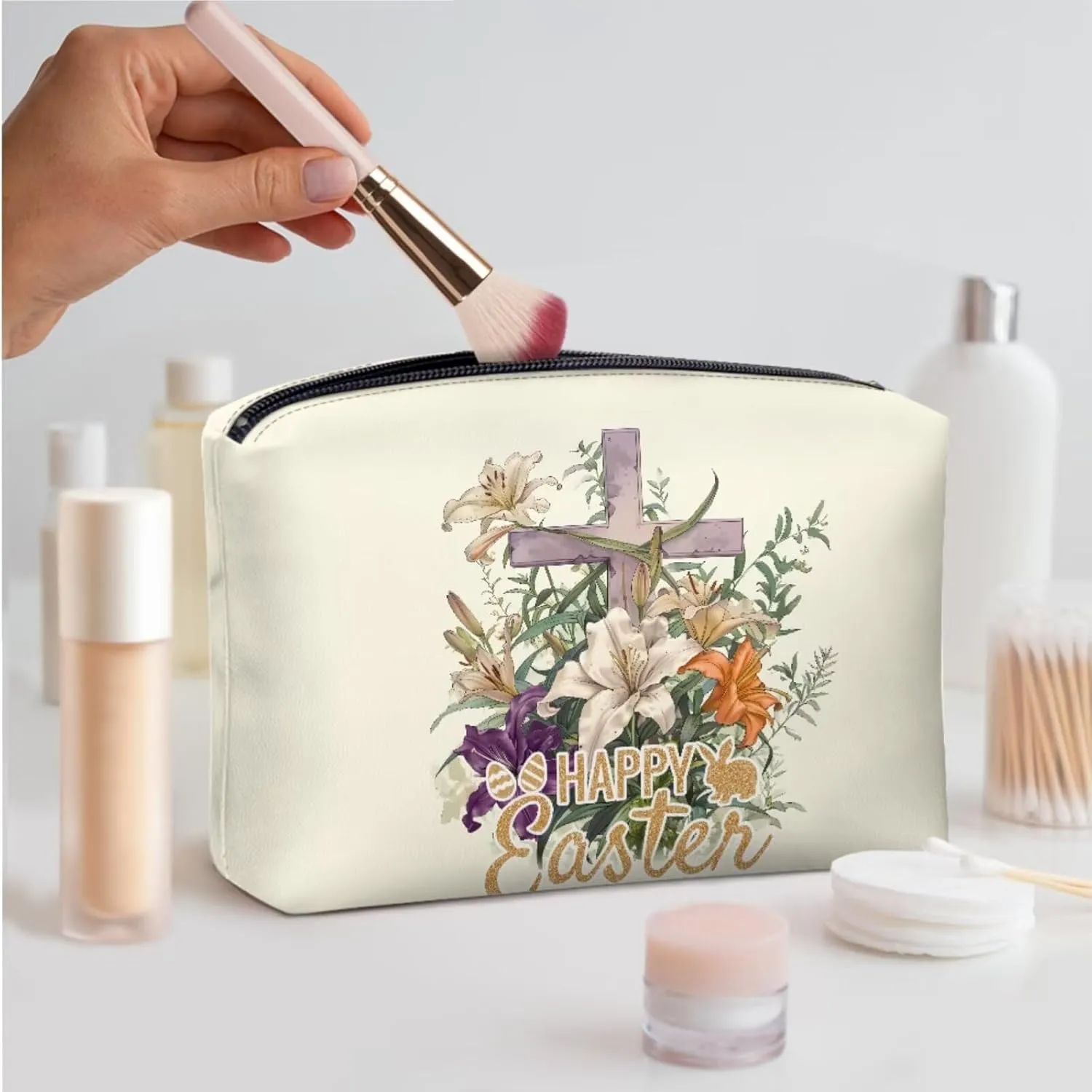 FOR U DESIGNS Easter's Day Bucket Bag Purses and Handbags Sets for Women Trendy Travel Shoulder Satchel Bag for Work