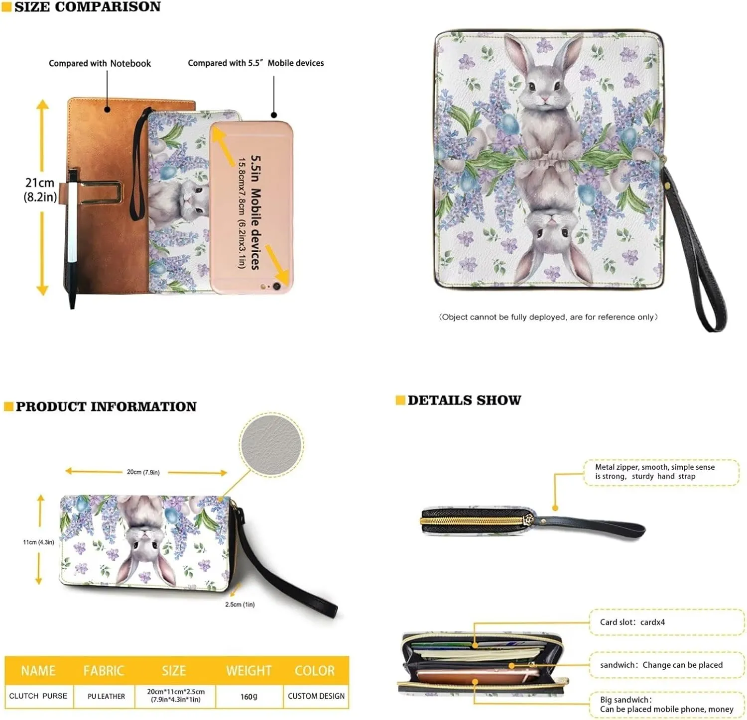 FOR U DESIGNS Leather Satchel Purses and Handbags for Women Easter Bunny Eggs Top Handle Tote Bag with Matching Wallet Sets