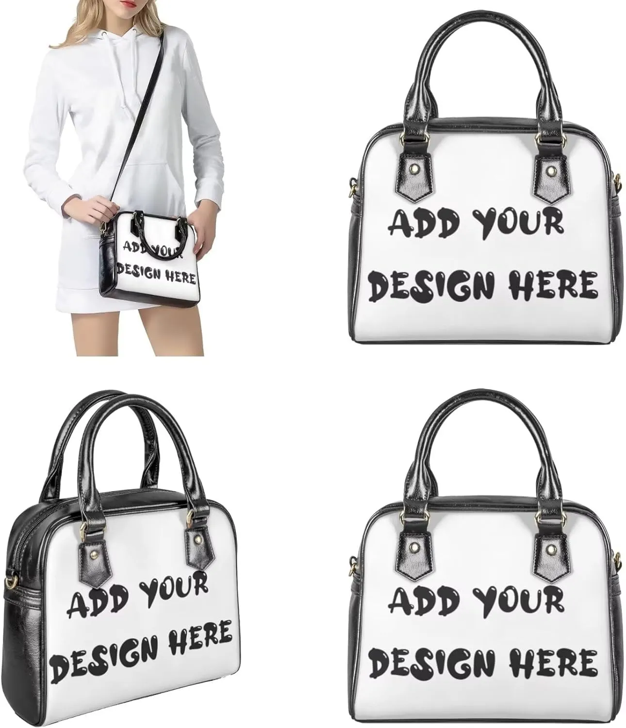 FOR U DESIGNS Leather Satchel Purses and Handbags for Women Easter Bunny Eggs Top Handle Tote Bag with Matching Wallet Sets