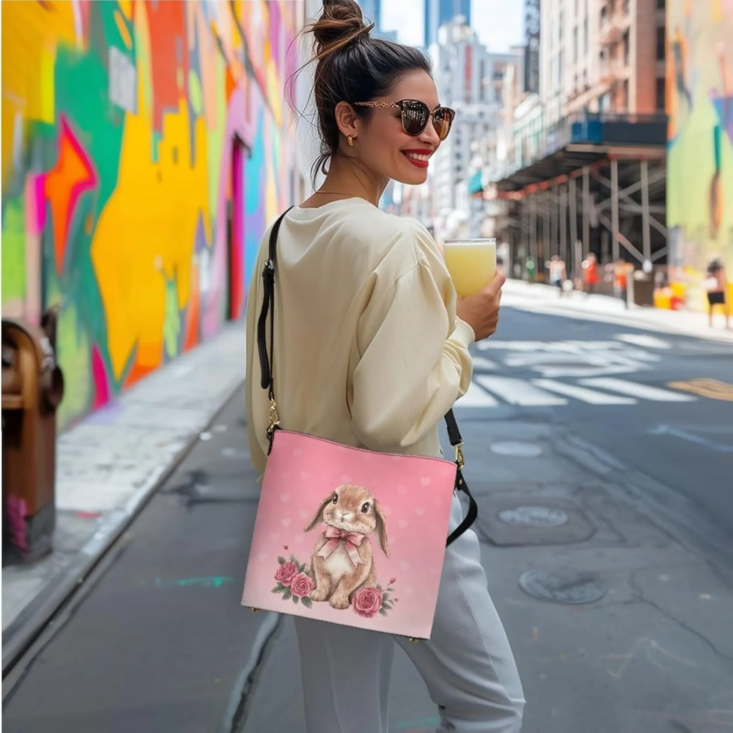 FOR U DESIGNS Leather Shoulder Tote Bags for Women for Work Travel Crossbody Bucket Bag Purses Cute Satchel Handbags Set