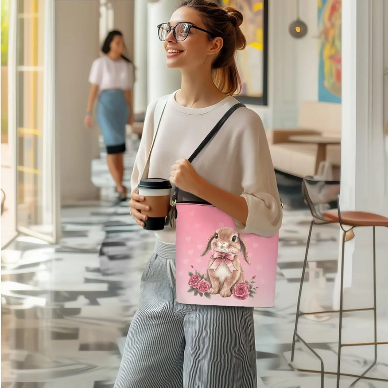 FOR U DESIGNS Leather Shoulder Tote Bags for Women for Work Travel Crossbody Bucket Bag Purses Cute Satchel Handbags Set