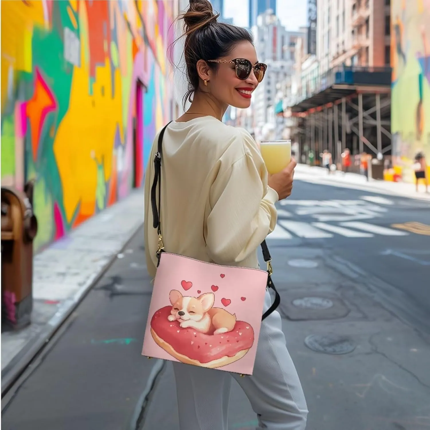 FOR U DESIGNS Leather Shoulder Tote Bags for Women for Work Travel Crossbody Bucket Bag Purses Cute Satchel Handbags Set