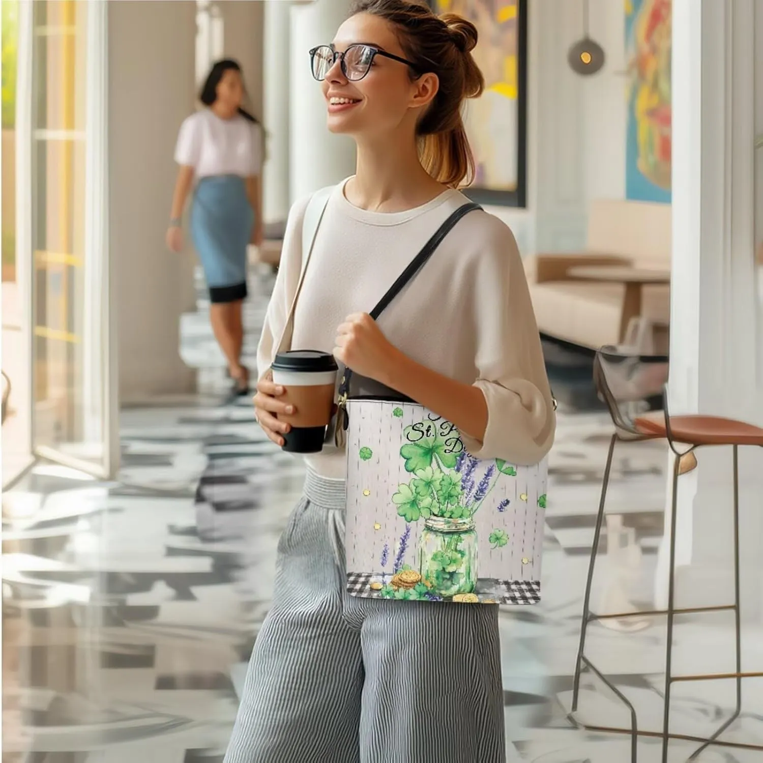 FOR U DESIGNS Purses and Handbags for Women St. Patrick's Day Tote Purse and Wallet Set Leather Crossbody Hobo Satchel Bags