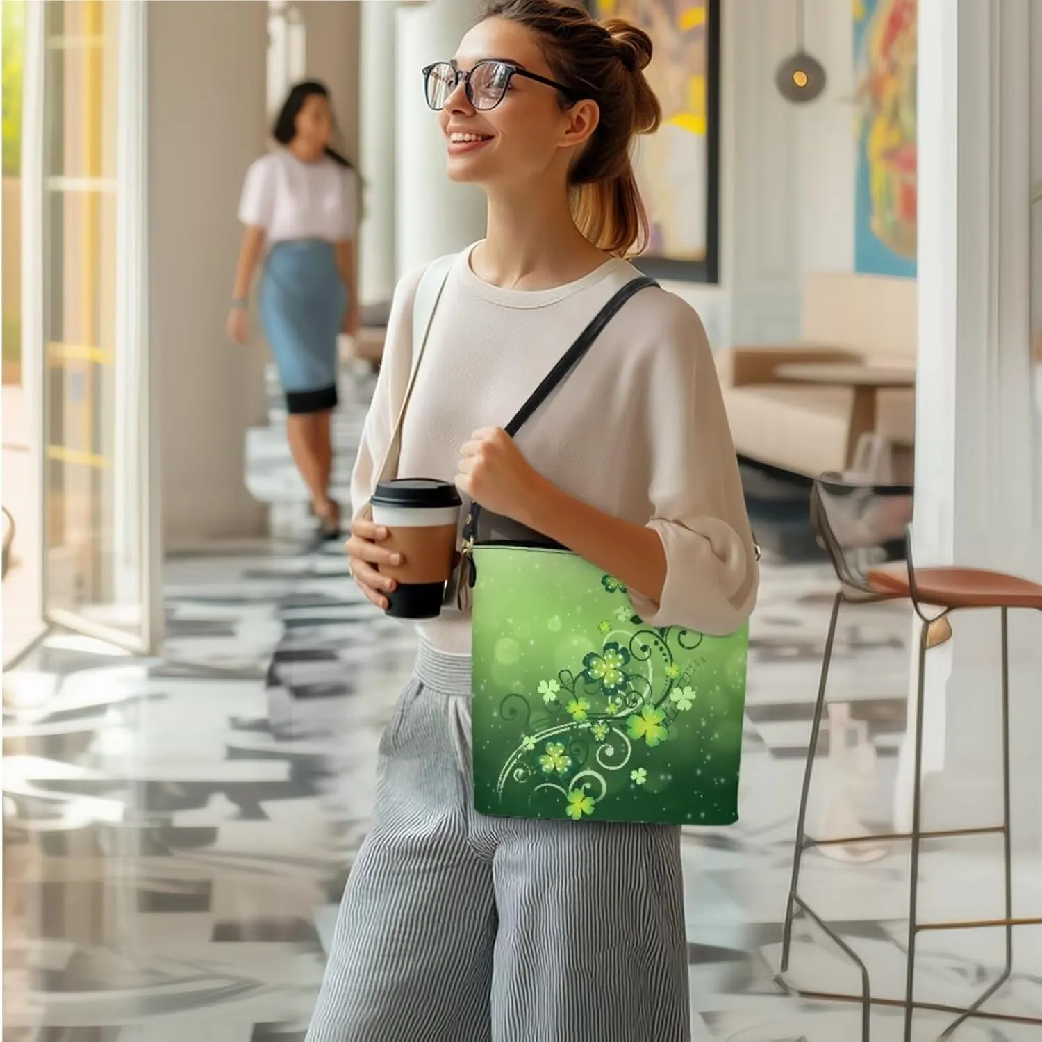 FOR U DESIGNS Purses and Handbags for Women St. Patrick's Day Tote Purse and Wallet Set Leather Crossbody Hobo Satchel Bags