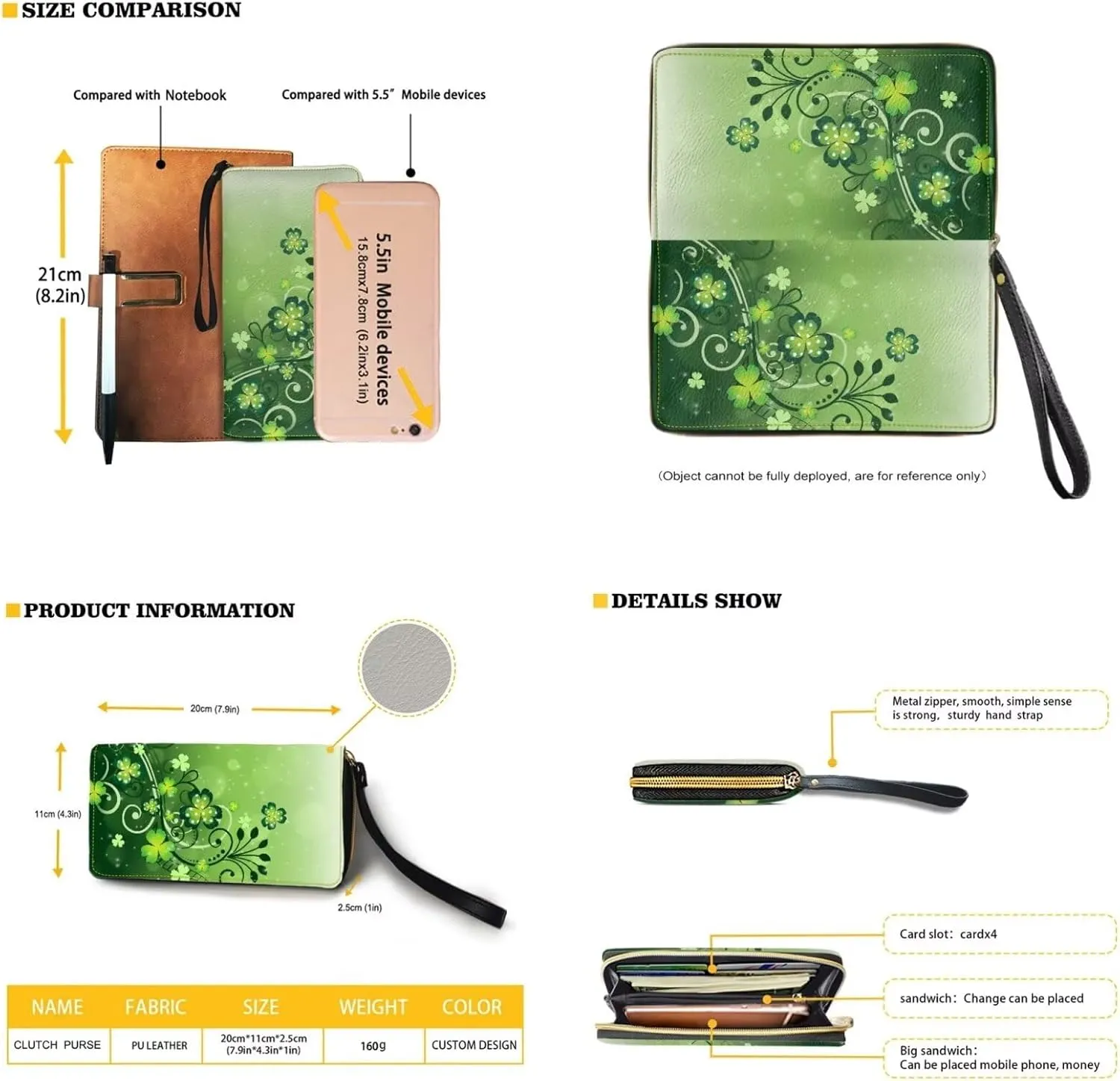 FOR U DESIGNS Purses and Handbags for Women St. Patrick's Day Tote Purse and Wallet Set Leather Crossbody Hobo Satchel Bags