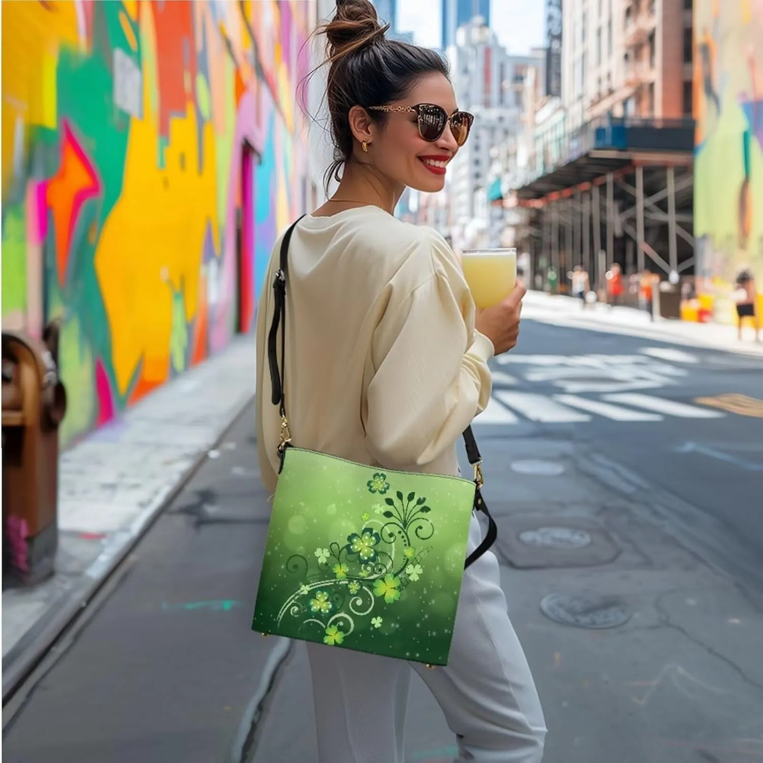 FOR U DESIGNS Purses and Handbags for Women St. Patrick's Day Tote Purse and Wallet Set Leather Crossbody Hobo Satchel Bags