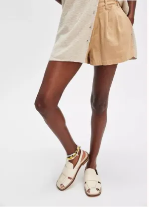 Free People Libby Fisher Flat Sandals Chalk
