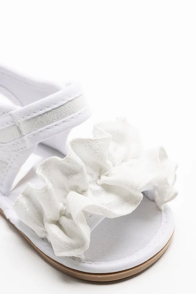 Frill Sandal White