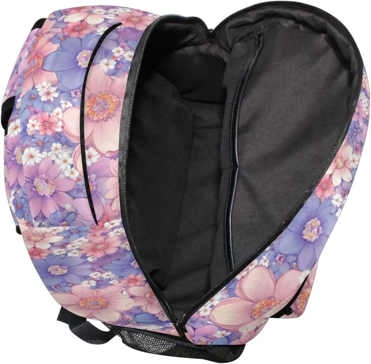 Fun Backpack for Men Women Fashion Stylish Travel Bags with Chest Strap for Travel Trip Parents' Day Beautiful Flowers