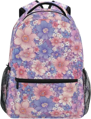 Fun Backpack for Men Women Fashion Stylish Travel Bags with Chest Strap for Travel Trip Parents' Day Beautiful Flowers