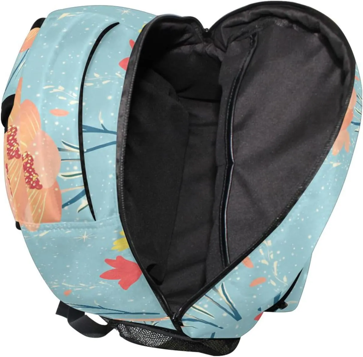 Fun Backpack for Teacher Nurse Fashion Diaper Bag Backpack with Chest Strap for Travel Trip Parents' Day Beautiful Flowers