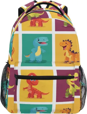 Fun Backpack for Teenager Waterproof Outdoor Backpack with Chest Strap Gift Men & Women Cartoon Dino