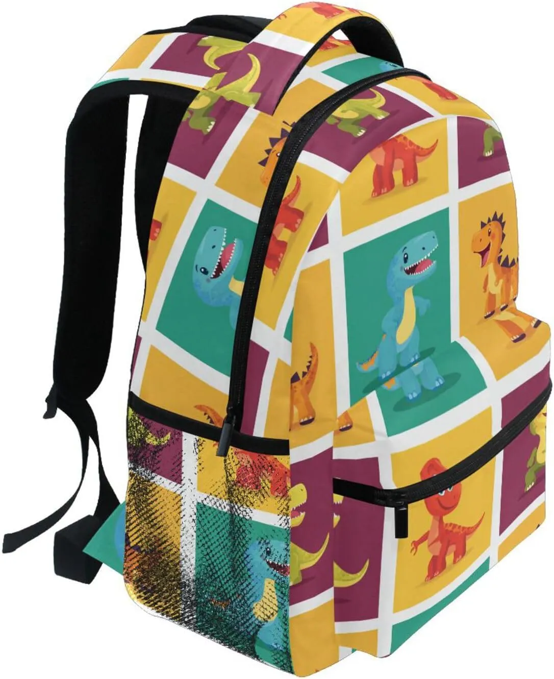 Fun Backpack for Teenager Waterproof Outdoor Backpack with Chest Strap Gift Men & Women Cartoon Dino