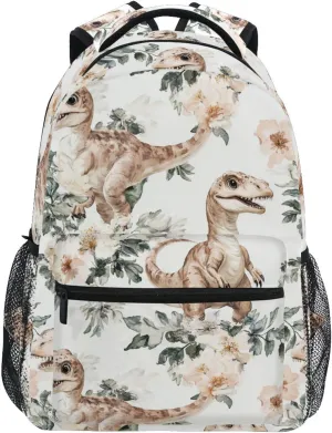 Fun Backpack for Teenager Waterproof Travel Laptop Backpack with Chest Strap Gift Men & Women Cute Dinosaurs
