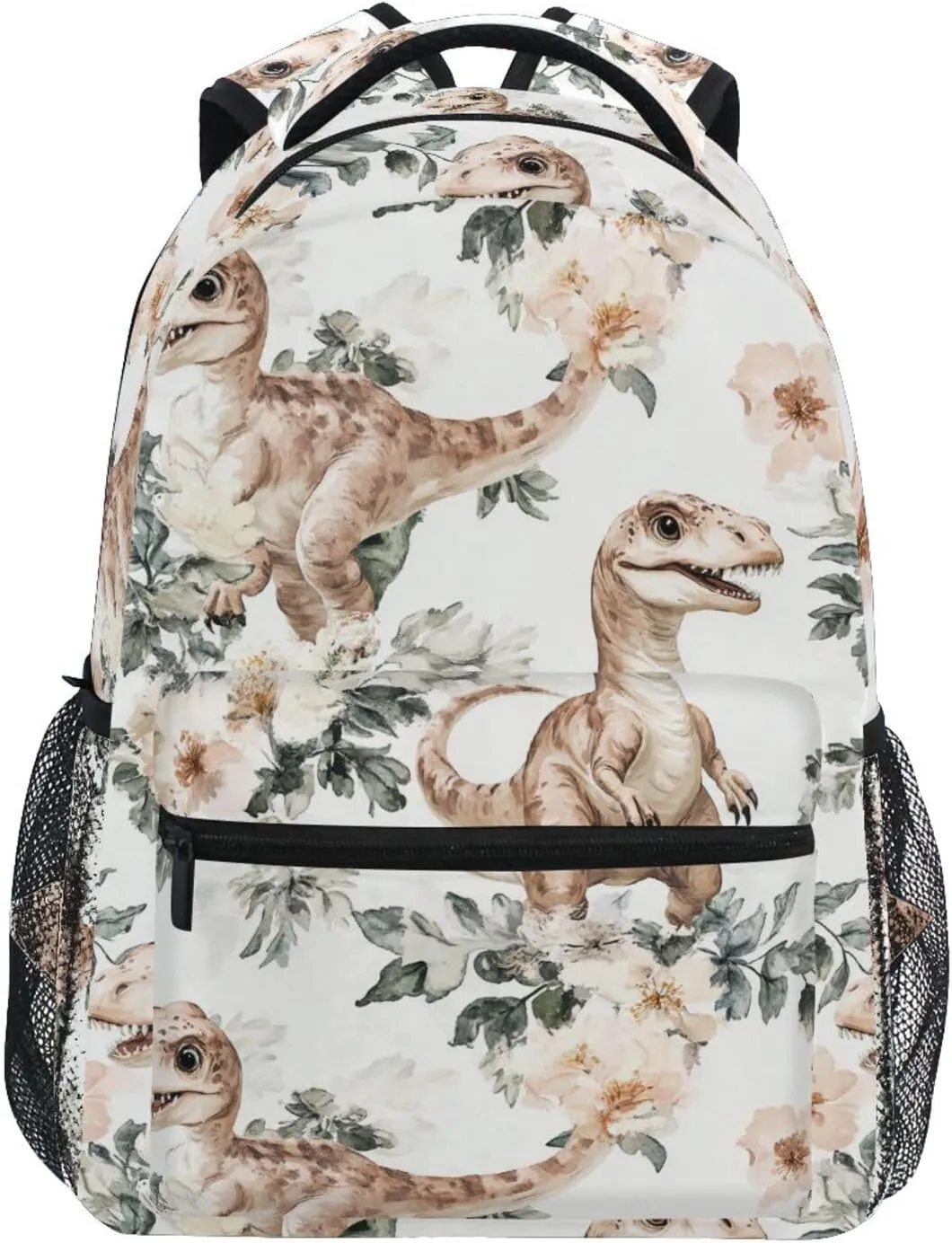 Fun Backpack for Teenager Waterproof Travel Laptop Backpack with Chest Strap Gift Men & Women Cute Dinosaurs