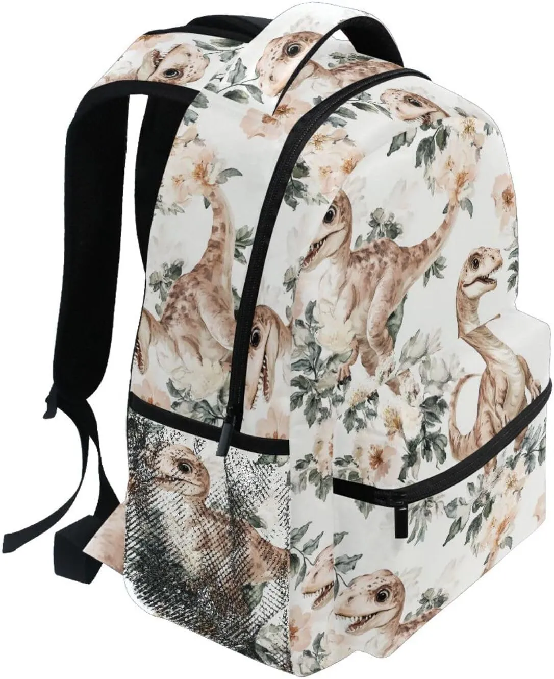 Fun Backpack for Teenager Waterproof Travel Laptop Backpack with Chest Strap Gift Men & Women Cute Dinosaurs