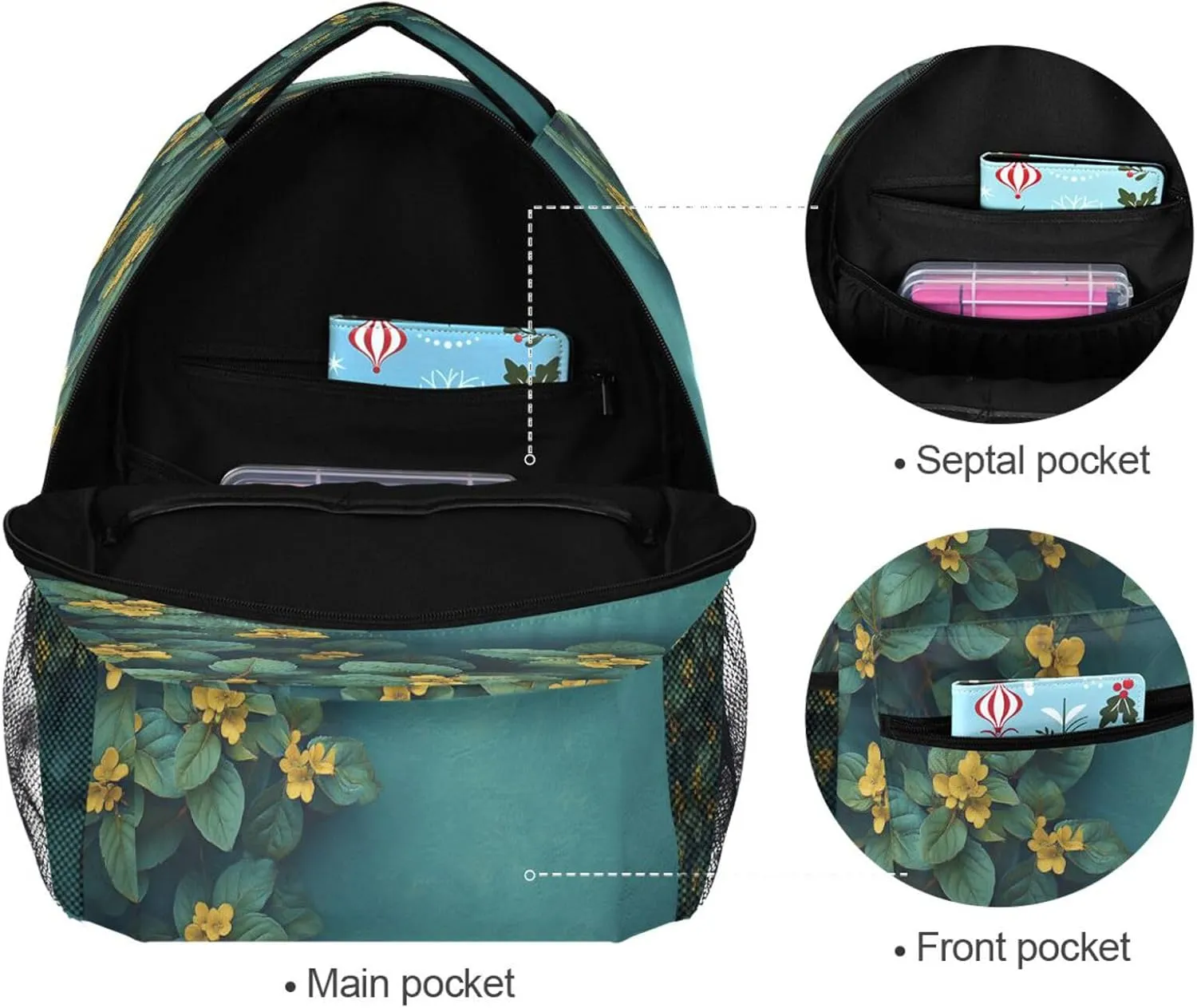 Fun Backpack for Teens Boys Girls Fashion Diaper Bag Backpack with Chest Strap Gift Men & Women Marjoram Dark Academia Style
