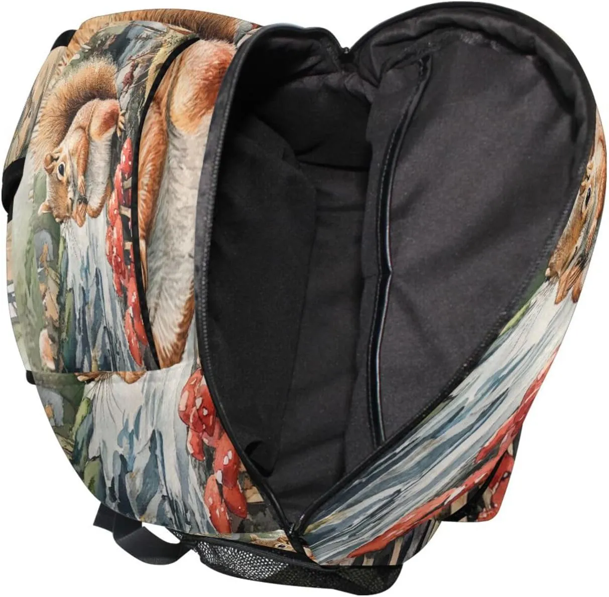 Fun Backpack for Unisex Adult Waterproof Diaper Bag Backpack with Chest Strap Gift Men & Women Aesthetic Squirrel A River