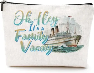 Fun Family Cosmetic Bag - Summer Vacation Trip Makeup Pouch - Perfect Gifts for Women, Friends, Niece, Girls Trip, Favors, Birthday, Christmas, Graduation