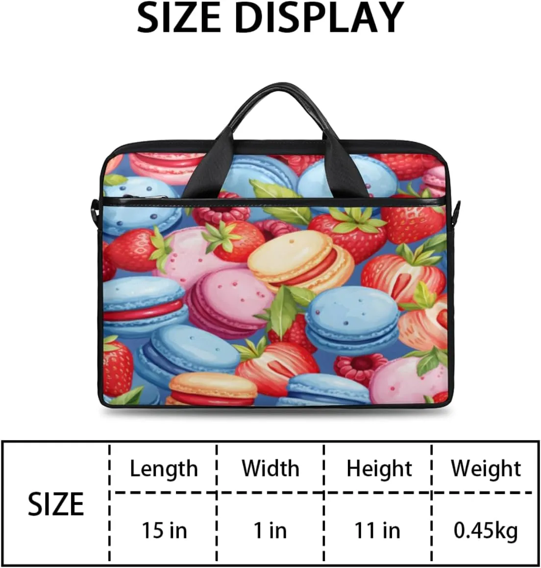 Fun Mushroom Pattern Laptop Shoulder Bag for Tablet Computer Notebook Sleeve Messenger Carrying Case Briefcase Tote