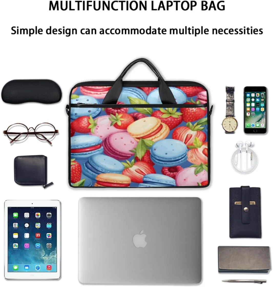 Fun Mushroom Pattern Laptop Shoulder Bag for Tablet Computer Notebook Sleeve Messenger Carrying Case Briefcase Tote