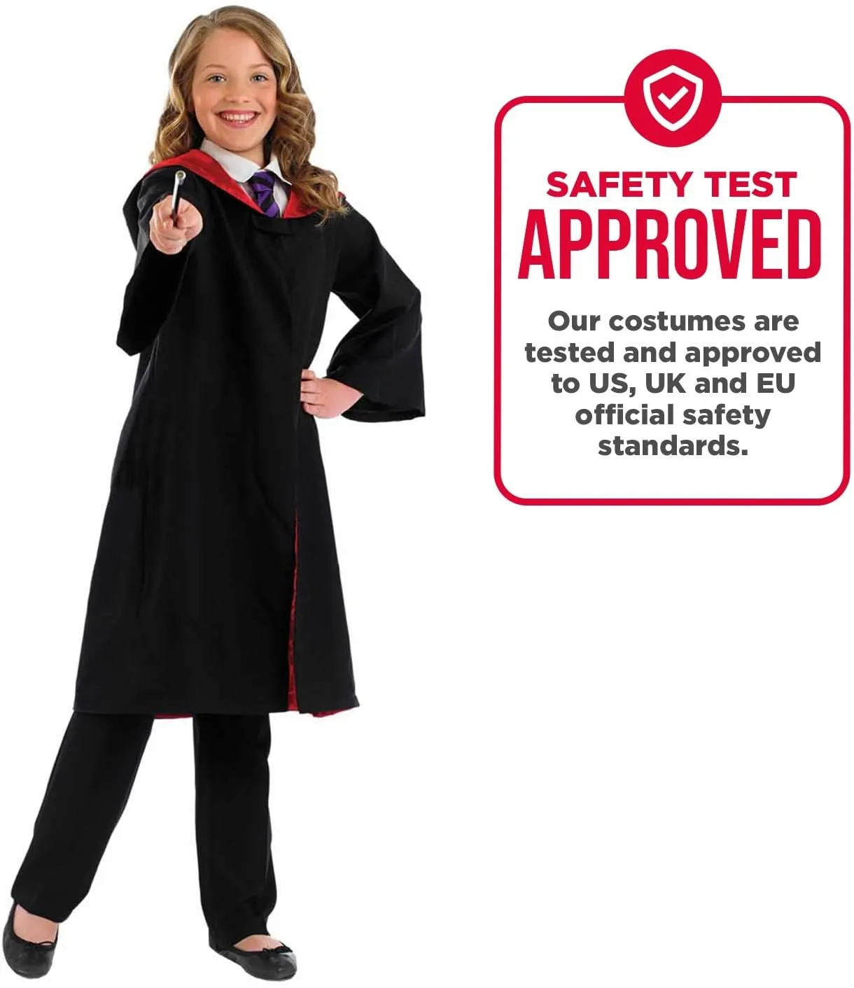 fun shack Kids Wizard Robe Cloak, Black Wizard Costume for Halloween, Kids Robe Outfit for Dress Up and Parties