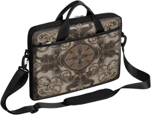 Geometry Fun Theme Laptop Shoulder Bag for Tablet Computer Notebook Sleeve Messenger Carrying Case Briefcase Tote