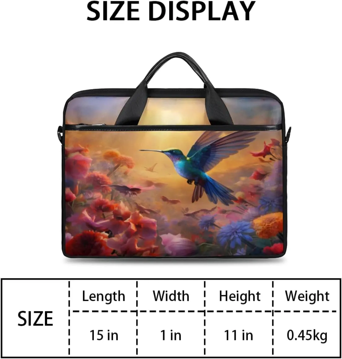 Geometry Fun Theme Laptop Shoulder Bag for Tablet Computer Notebook Sleeve Messenger Carrying Case Briefcase Tote