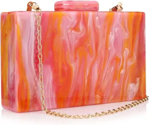 Gets Acrylic Evening Bag Unique Square Bag Cocktail Wedding Party for Women Dress Purse Evening Clutch