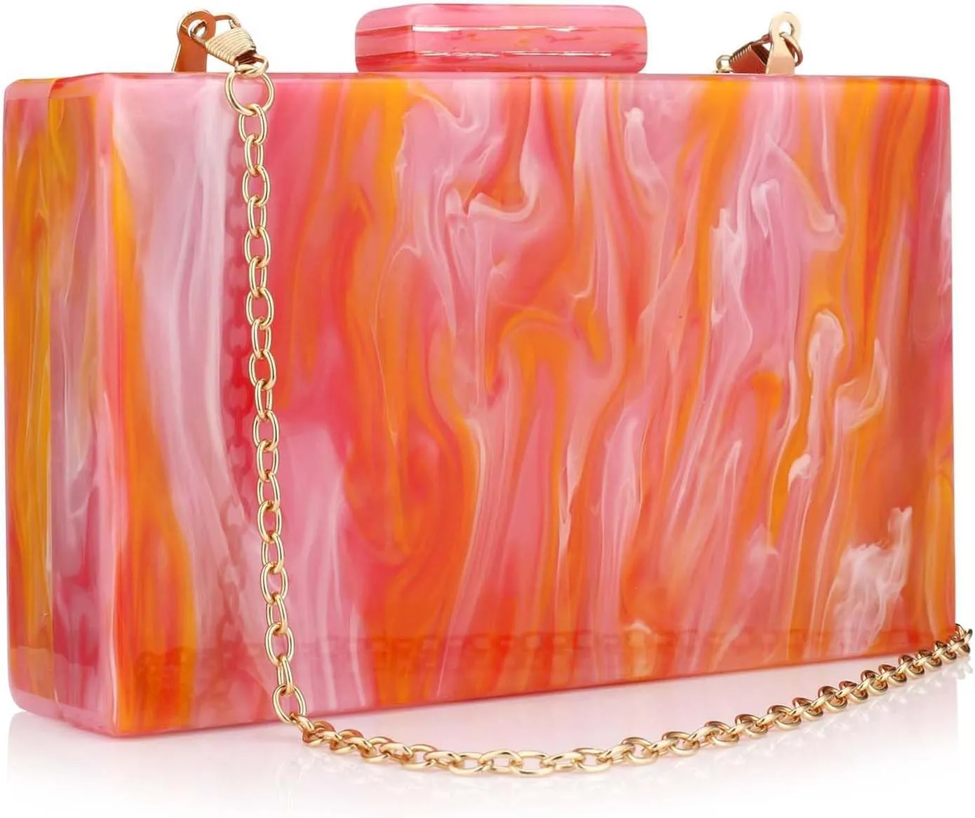 Gets Acrylic Evening Bag Unique Square Bag Cocktail Wedding Party for Women Dress Purse Evening Clutch