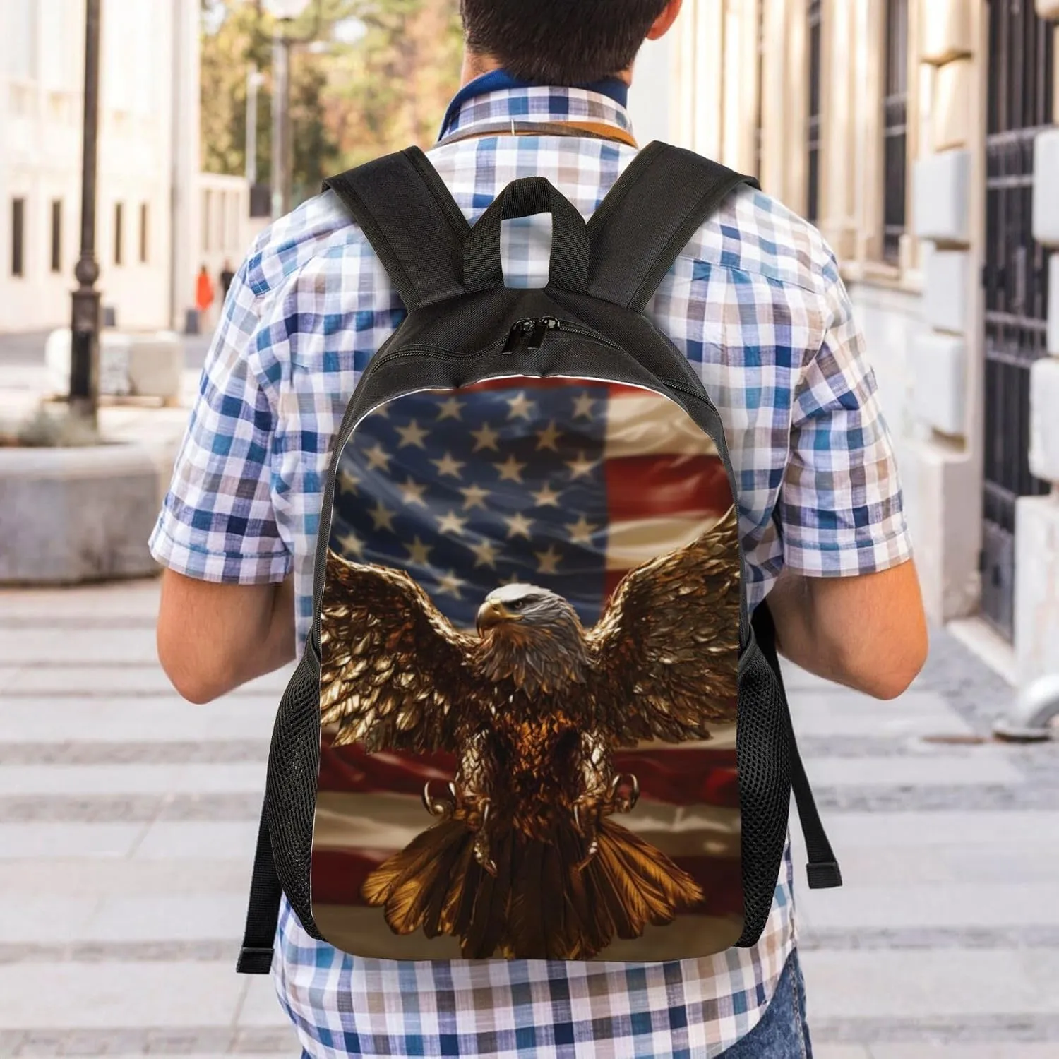 Golden Eagle Backpack Waterproof Anti Theft Durable Light Laptop Bag Backpacks For Women Men Travel Gym Backpack