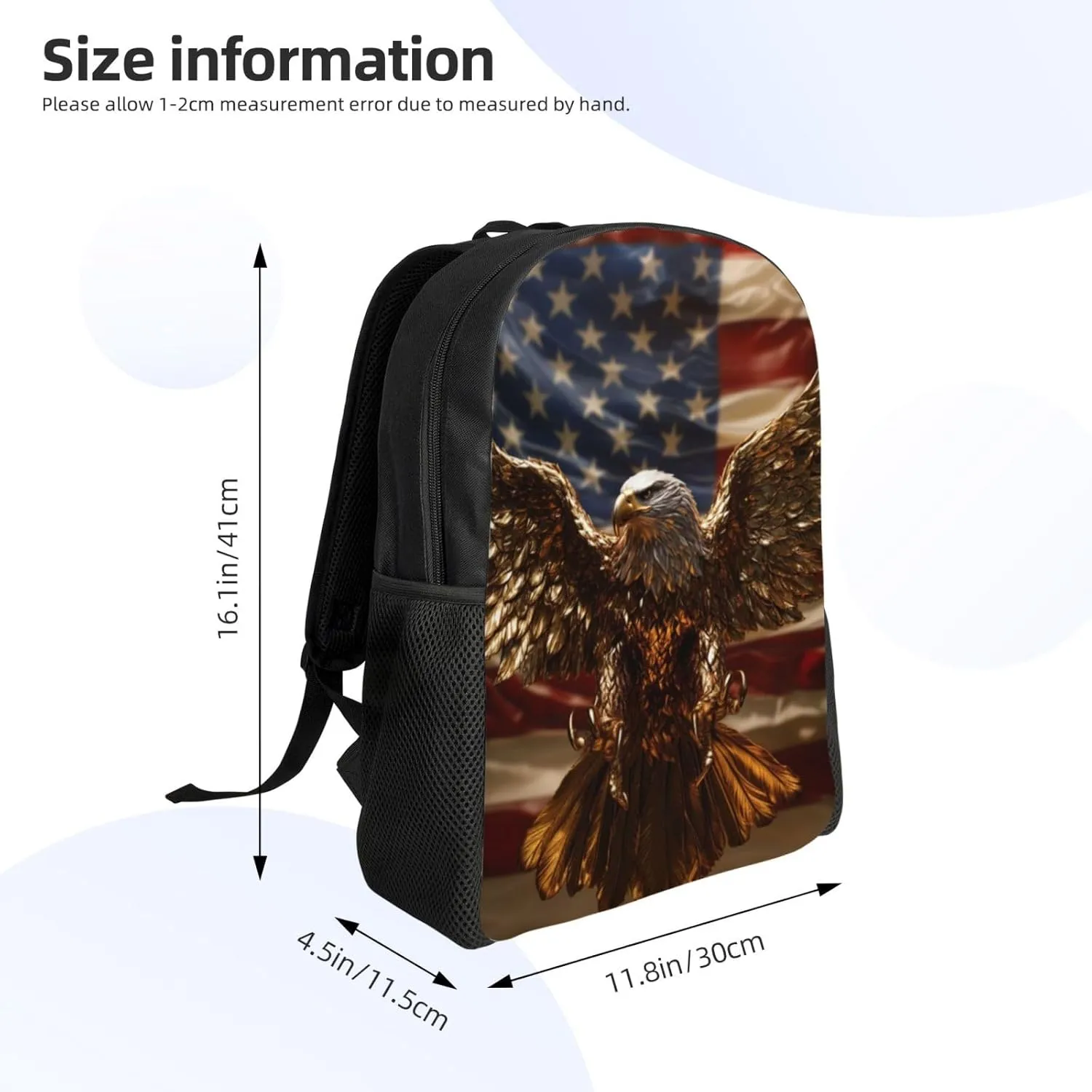 Golden Eagle Backpack Waterproof Anti Theft Durable Light Laptop Bag Backpacks For Women Men Travel Gym Backpack