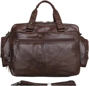 Haitpant Men Business Briefcase Genuine Leather Laptop Handbag Multifunctional Cowhide Shoulder Messenge Tote