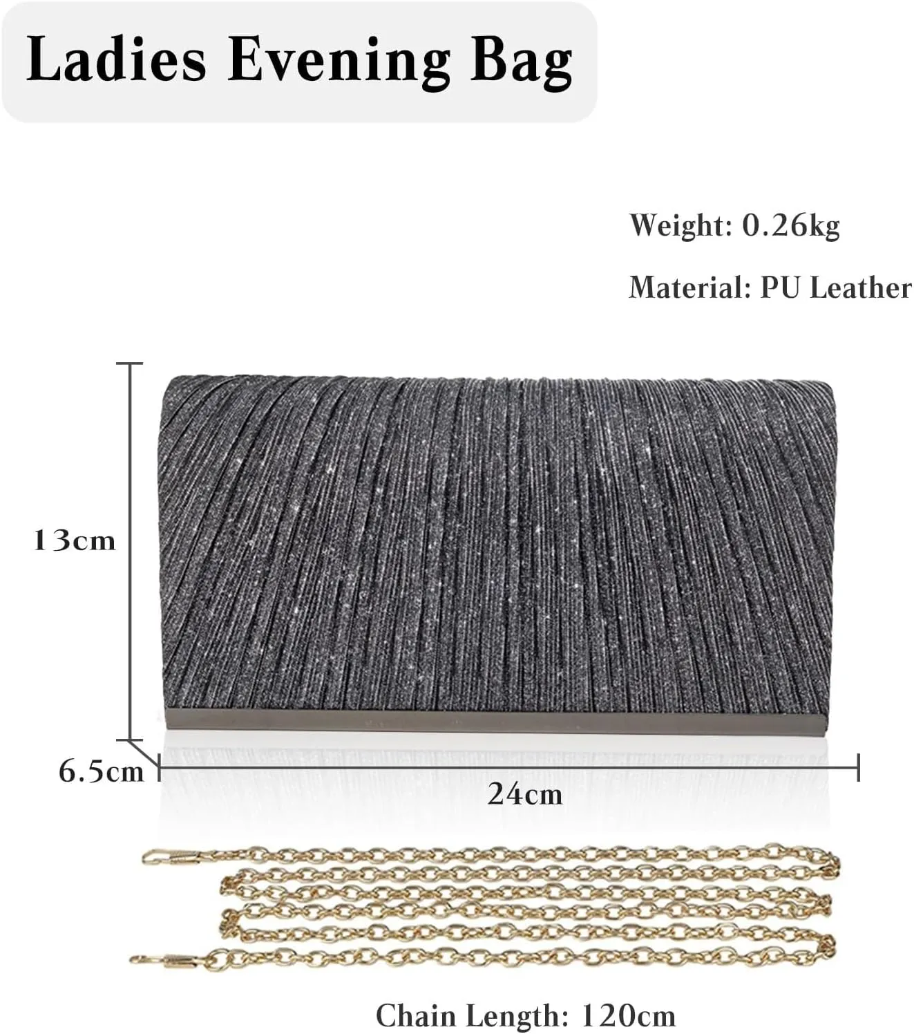 Handbag Women's Shoulder Bag Elegant Crossbody Women Clutch Shiny Sequins Evening Bridal Wedding Purse