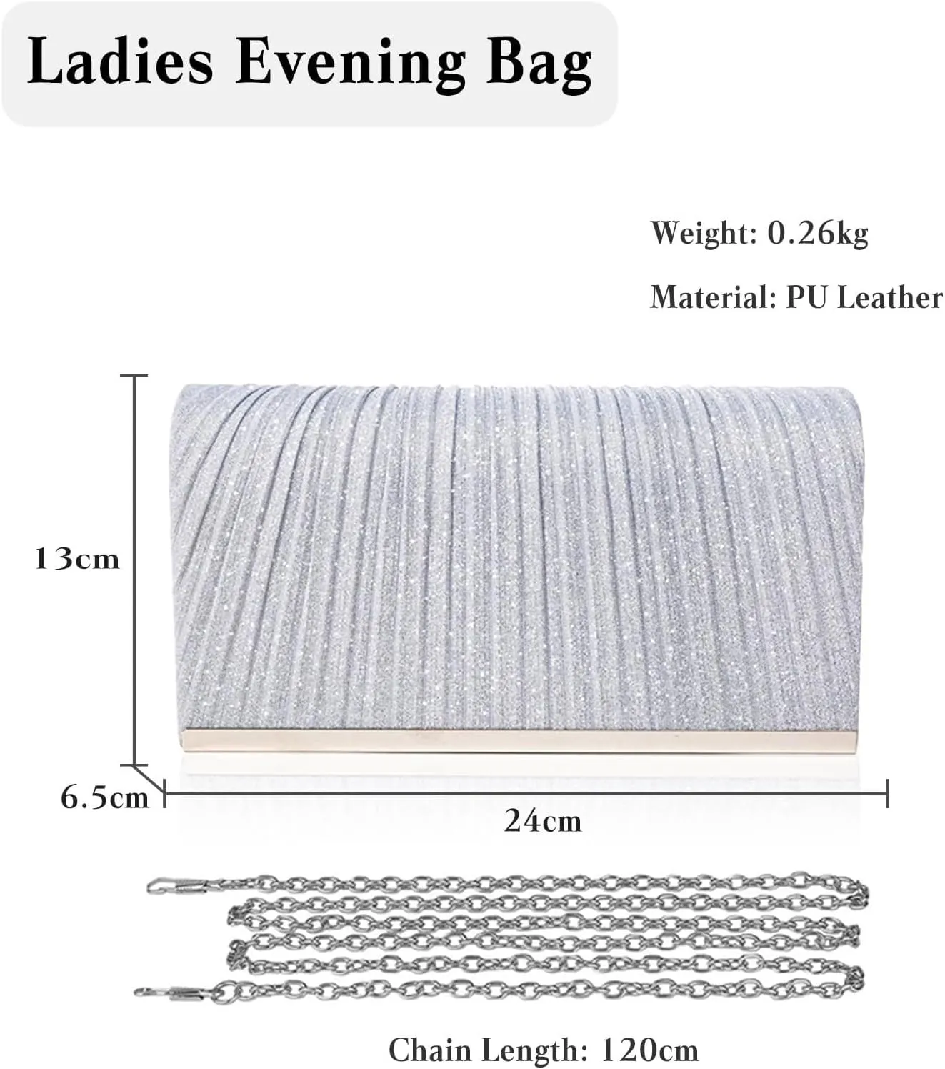Handbag Women's Shoulder Bag Elegant Crossbody Women Clutch Shiny Sequins Evening Bridal Wedding Purse