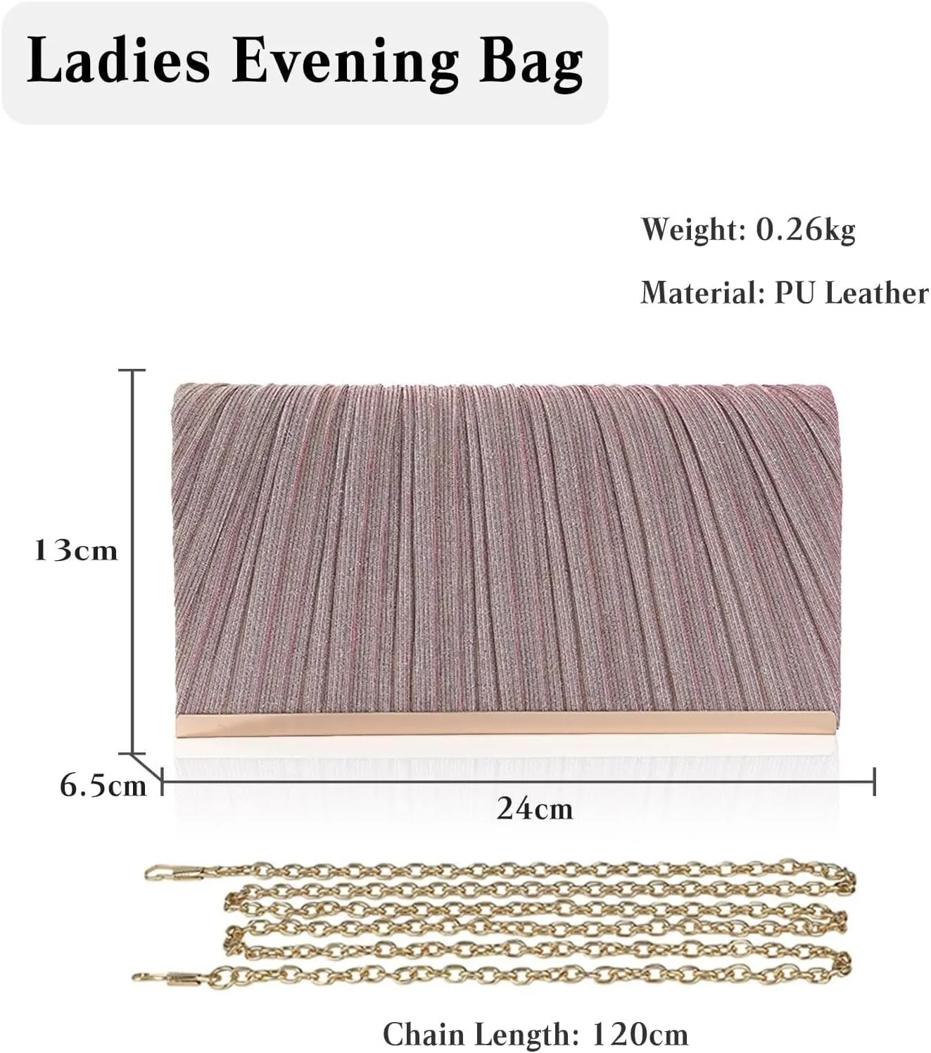 Handbag Women's Shoulder Bag Elegant Crossbody Women Clutch Shiny Sequins Evening Bridal Wedding Purse