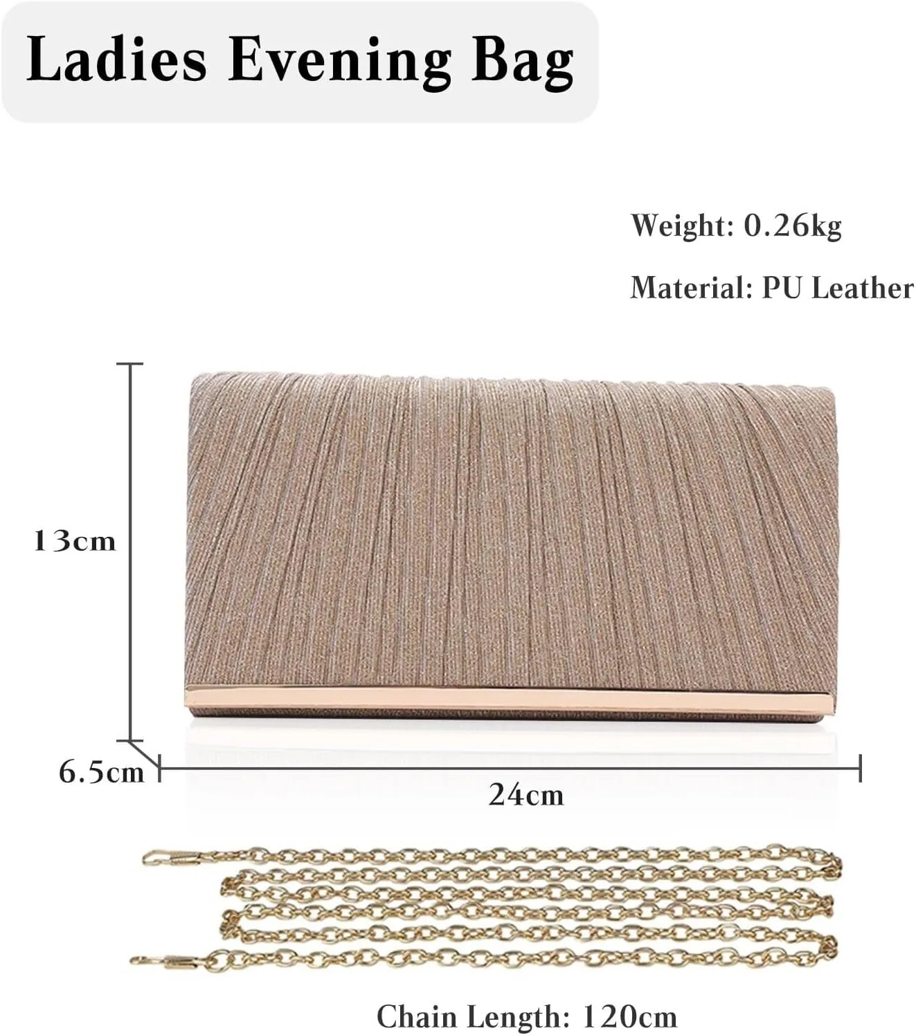 Handbag Women's Shoulder Bag Elegant Crossbody Women Clutch Shiny Sequins Evening Bridal Wedding Purse