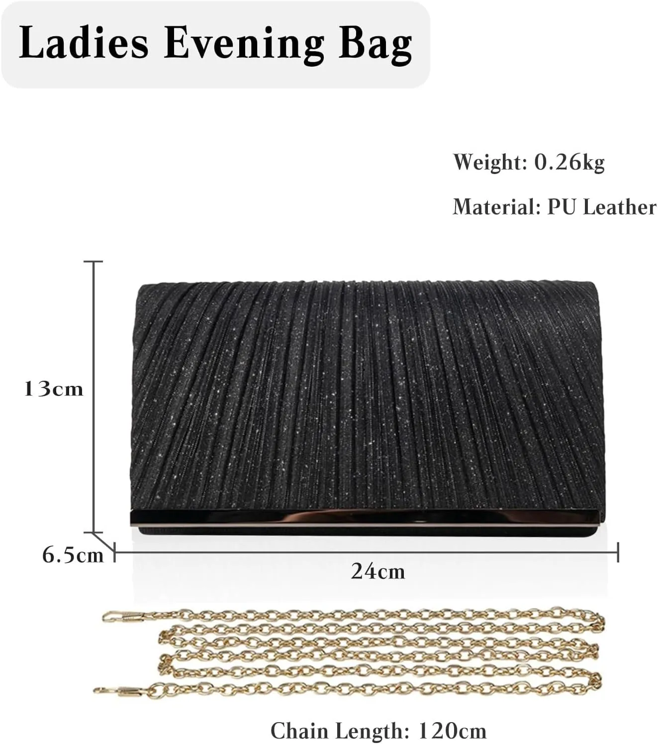 Handbag Women's Shoulder Bag Elegant Crossbody Women Clutch Shiny Sequins Evening Bridal Wedding Purse