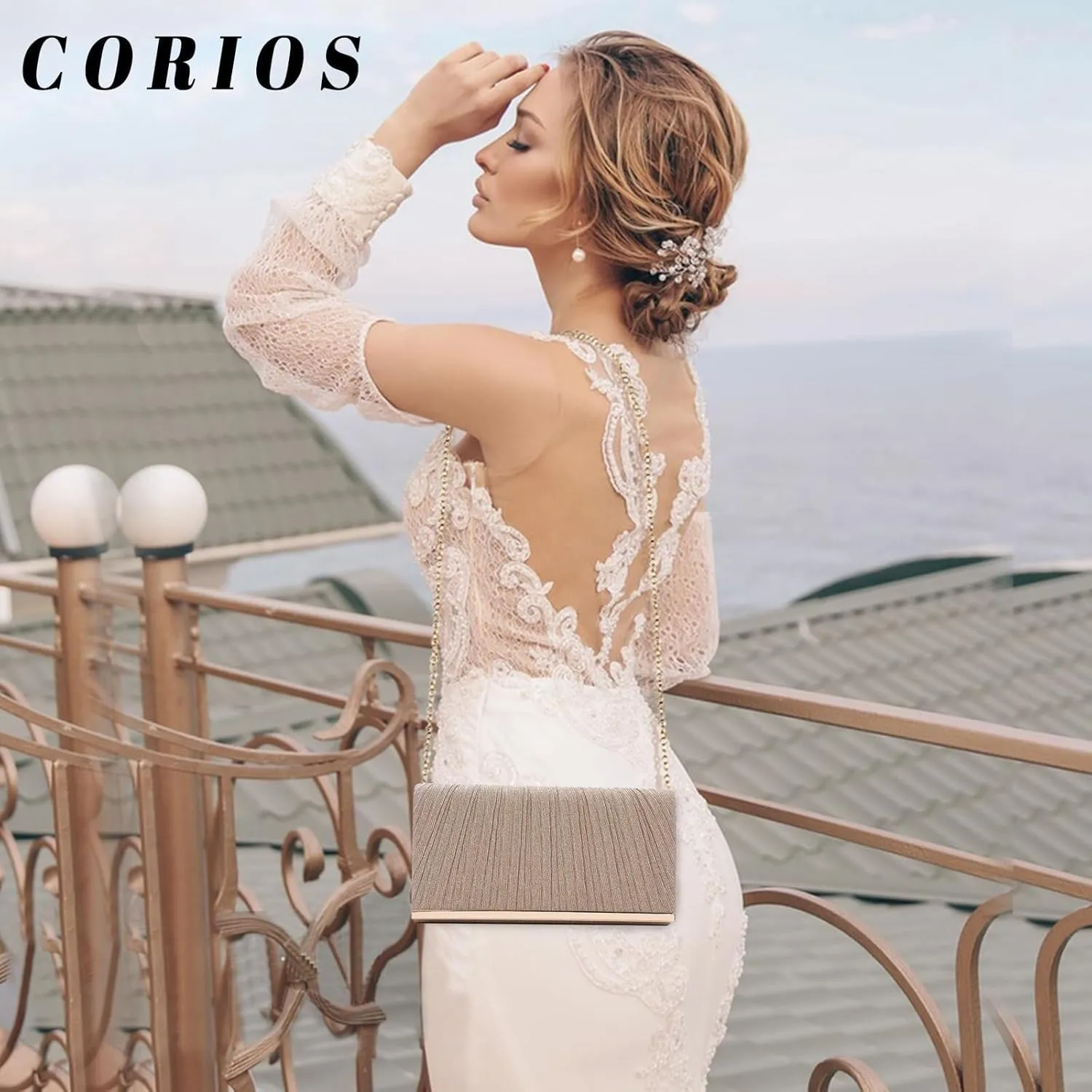 Handbag Women's Shoulder Bag Elegant Crossbody Women Clutch Shiny Sequins Evening Bridal Wedding Purse