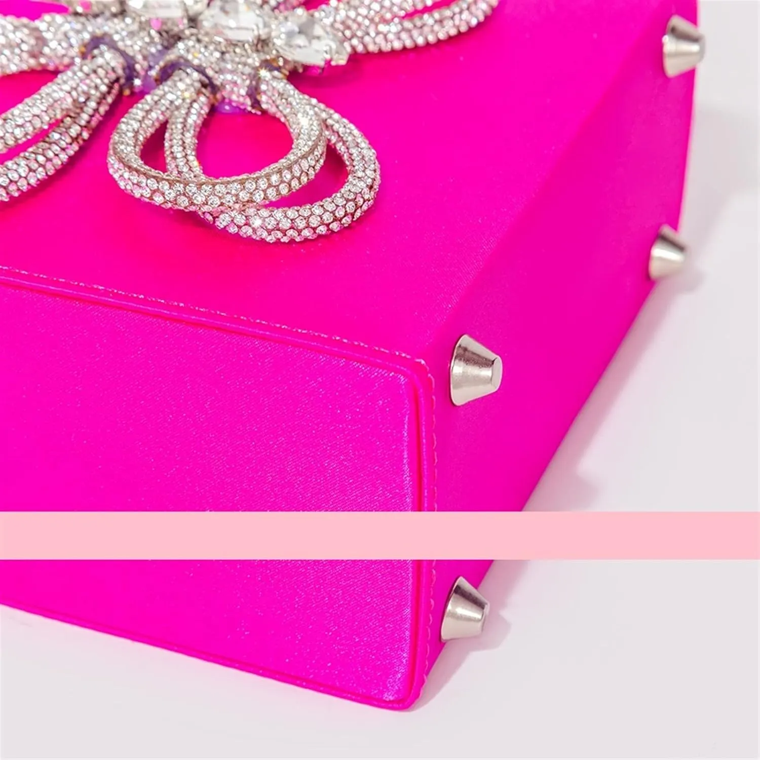 Handbags for women Shiny Bow Box Handbag Dinner Clutch Wedding Party Tote