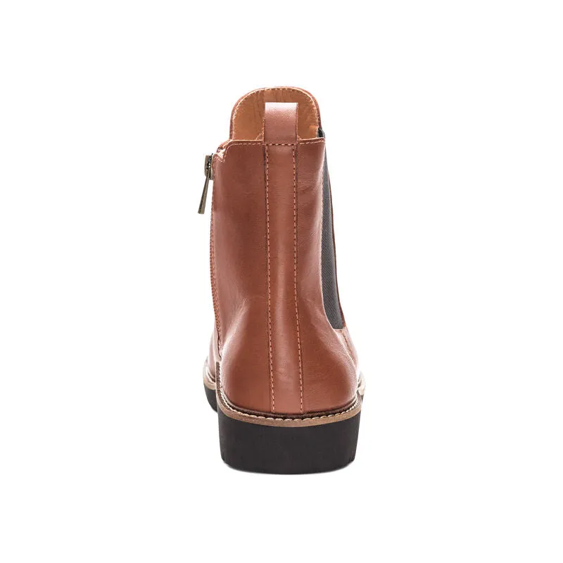 Hannah Women Arch Support Boots Cognac